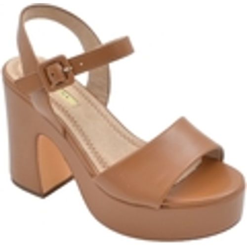 Sandali Scarpe sandalo donna pelle cuoio platform punta rotonda tacco l - Malu Shoes - Modalova