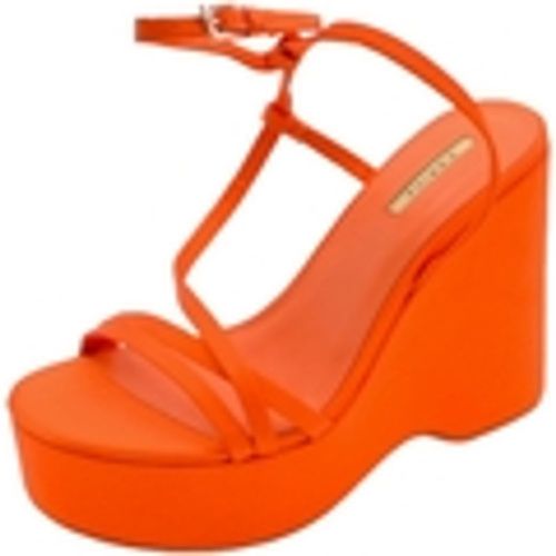 Tronchetti Zeppa donna arancione in pelle chiusura alla caviglia fondo ton - Malu Shoes - Modalova