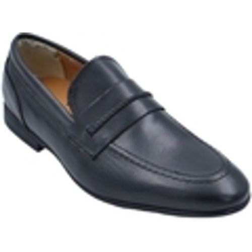 Scarpe College uomo mocassino vera pelle spazzolata a mano suola - Malu Shoes - Modalova