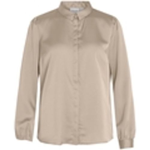 Camicetta Noos Ellette Satin Shirt - Cement - Vila - Modalova