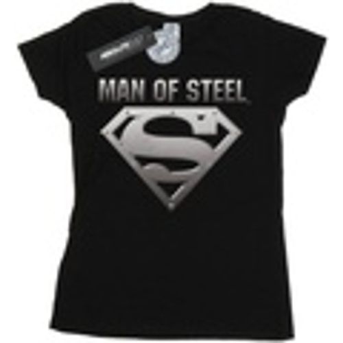 T-shirts a maniche lunghe Superman Man Of Steel Shield - Dc Comics - Modalova