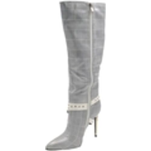 Stivali Stivale alto donna grigio tessuto fantasia pied de poule lamina - Malu Shoes - Modalova