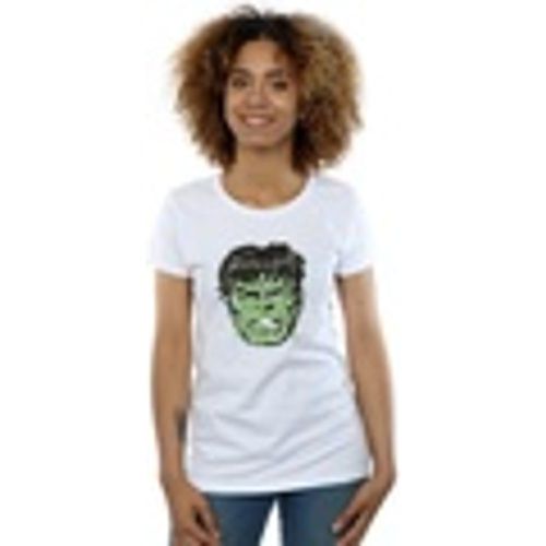 T-shirts a maniche lunghe Incredible Hulk Distressed Face - Marvel - Modalova