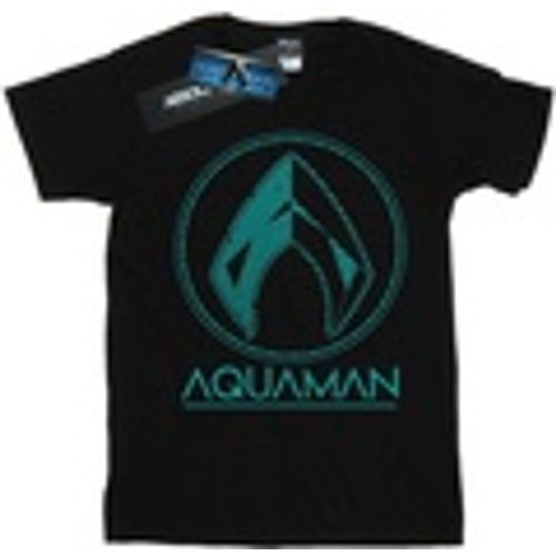 T-shirts a maniche lunghe Aquaman Aqua Logo - Dc Comics - Modalova