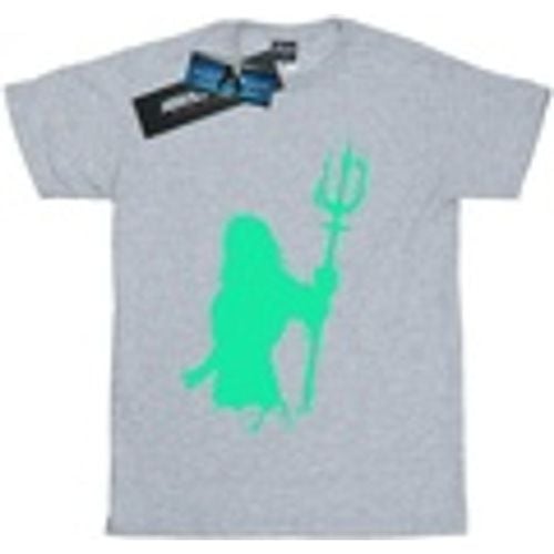 T-shirts a maniche lunghe Aquaman Aqua Silhouette - Dc Comics - Modalova