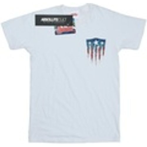 T-shirts a maniche lunghe Captain America Splatter Shield Faux Pocket - Marvel - Modalova