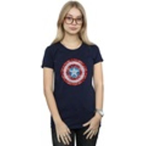 T-shirts a maniche lunghe Captain America Pixelated Shield - Marvel - Modalova