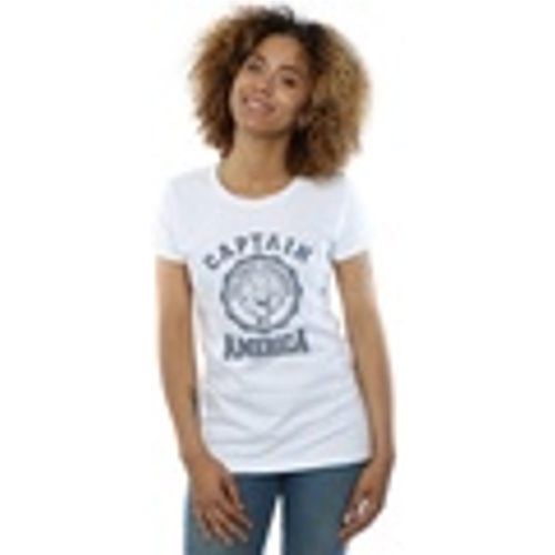 T-shirts a maniche lunghe Captain America Collegiate - Marvel - Modalova