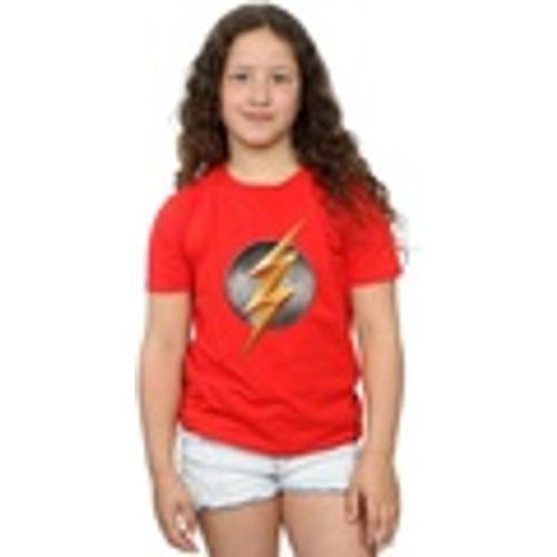 T-shirts a maniche lunghe Justice League Movie Flash Emblem - Dc Comics - Modalova