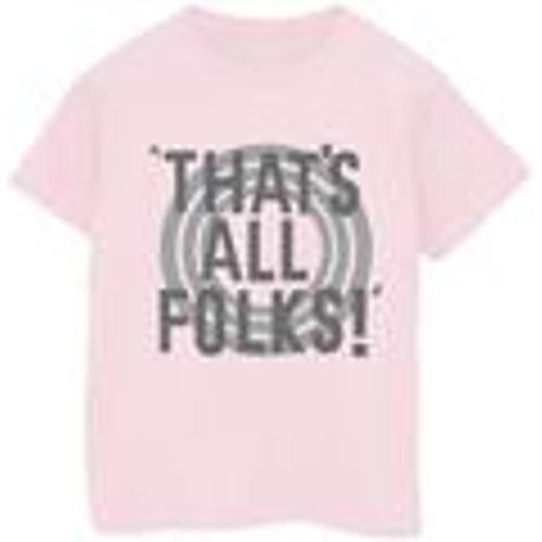 T-shirts a maniche lunghe That's All Folks Text - Dessins Animés - Modalova