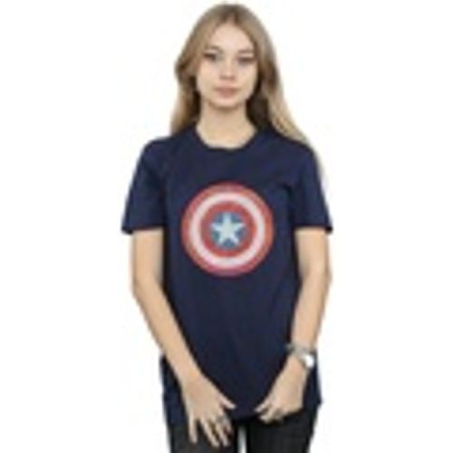 T-shirts a maniche lunghe Captain America Sketched Shield - Marvel - Modalova