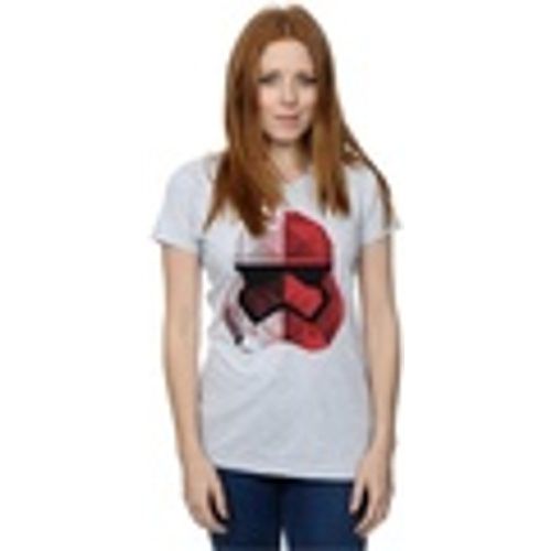 T-shirts a maniche lunghe The Last Jedi Stormtrooper Red Cubist Helmet - Disney - Modalova