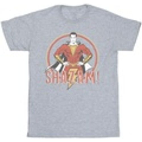 T-shirts a maniche lunghe Shazam Retro Circle Distressed - Dc Comics - Modalova