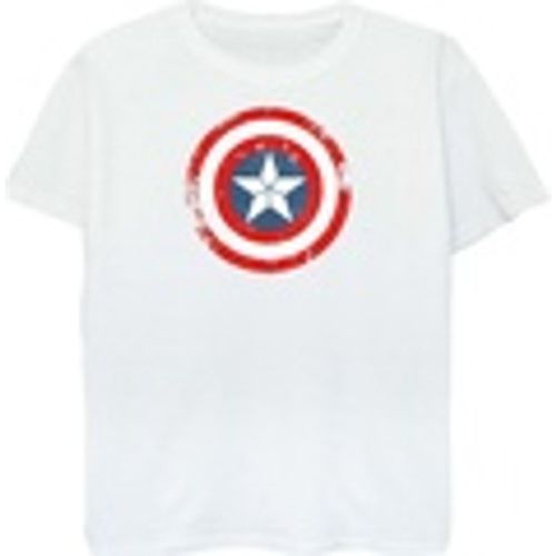 T-shirts a maniche lunghe Captain America Civil War Distressed Shield - Marvel - Modalova