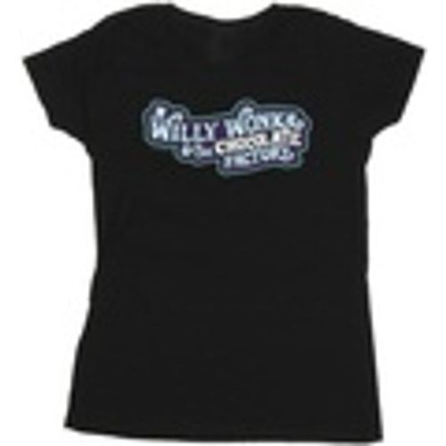 T-shirts a maniche lunghe Chocolate Factory Logo - Willy Wonka - Modalova