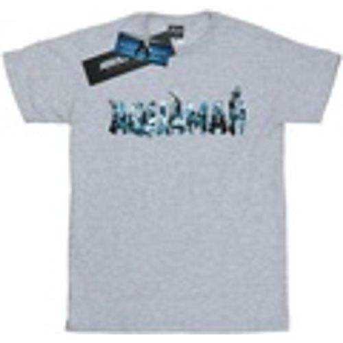 T-shirts a maniche lunghe Aquaman Text Logo - Dc Comics - Modalova