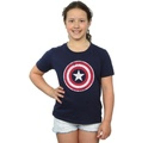 T-shirts a maniche lunghe Avengers Captain America Cracked Shield - Marvel - Modalova