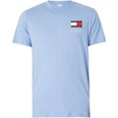 T-shirt T-shirt slim Essential con bandiera - Tommy Jeans - Modalova