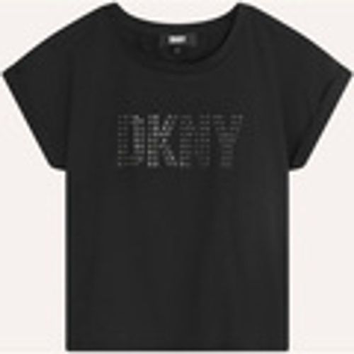 T-shirt & Polo T-shirt nera a maniche corte per bambina - DKNY - Modalova