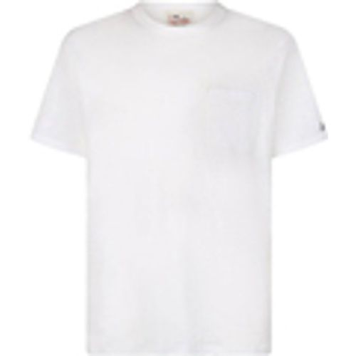T-shirt & Polo T-shirt bianca con logo in jersey di lino - Mc2 Saint Barth - Modalova
