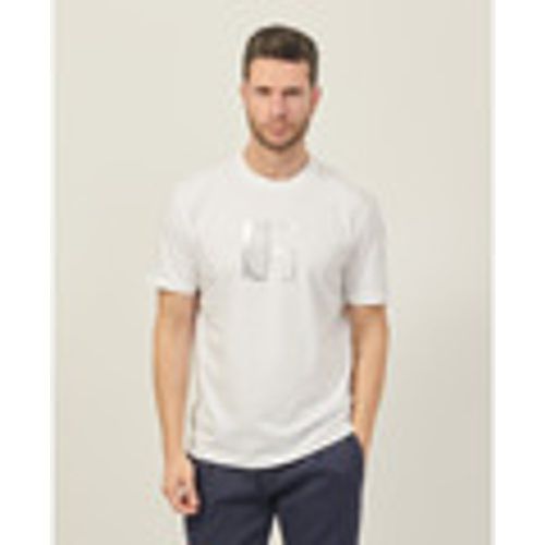 T-shirt & Polo T-shirt in cotone elasticizzato con stampa metallizata - Boss - Modalova