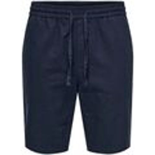 Pantaloni corti ONSLINUS 0007COT LIN SHORT NOOS - Only & Sons - Modalova