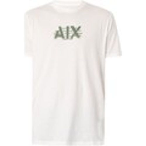 T-shirt T-shirt con grafica sbiadita con logo - EAX - Modalova