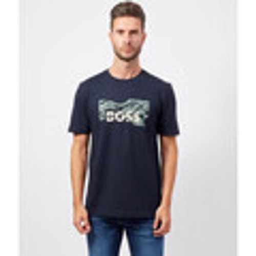 T-shirt & Polo T-shirt girocollo in cotone con stampa - Boss - Modalova