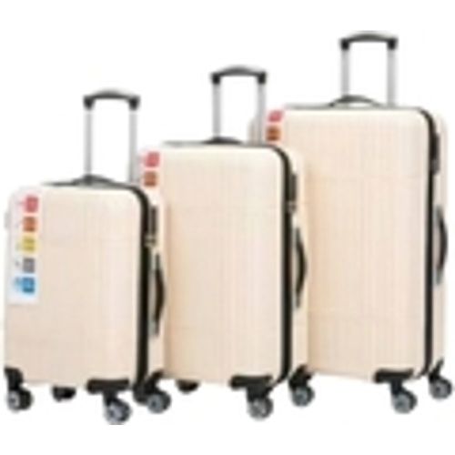 Valigia rigida Set di 3 valigie panna con struttura rigida trolley valig - Malu Shoes - Modalova