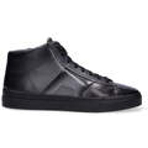 Sneakers alte sneaker Duble bucle pelle nera grigia - Santoni - Modalova