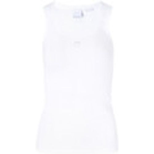 T-shirt & Polo Tank top in cotone a costine bianco - pinko - Modalova