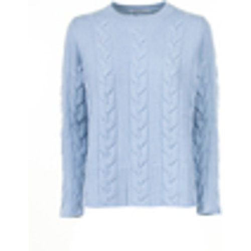 Maglione Maglia girocollo celeste treccia - Kangra - Modalova