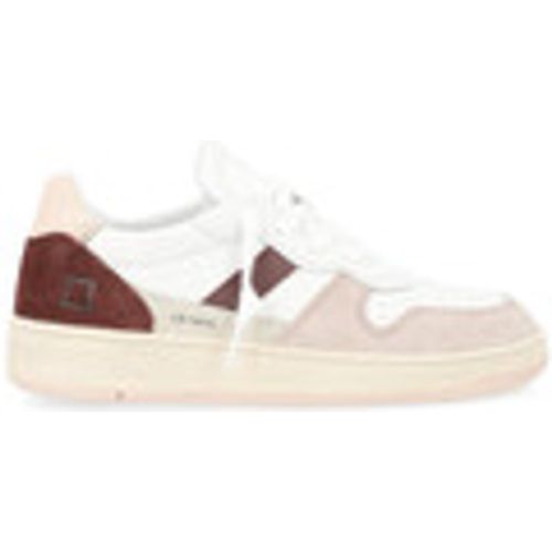 Sneakers Sneaker Court 2.0 in pelle bianca con dettagli rosa e - Date - Modalova