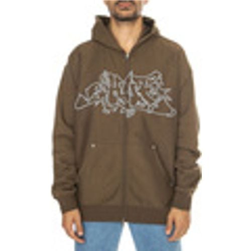 Felpa Outlines Heavy Weight F/Z Fleece Brown - HUF - Modalova