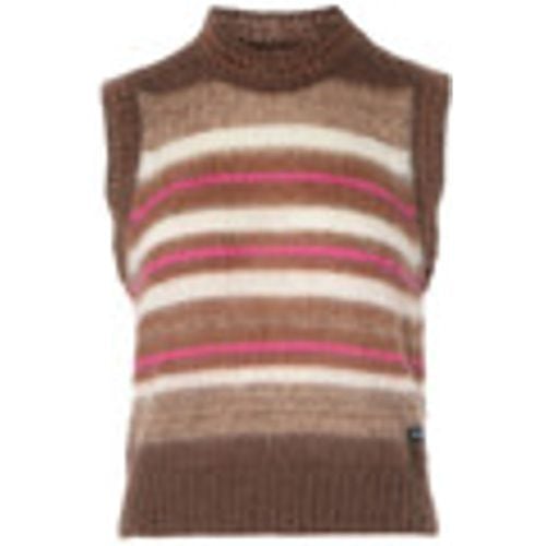 Maglione Gilet crop in mohair marrone - Philippe Model - Modalova