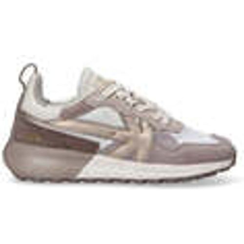 Sneakers basse sneaker in camoscio bianco oro - Kaotiko - Modalova