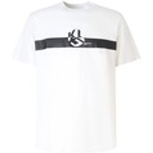 T-shirt T-shirt bianca con logo per uomo - Karl Lagerfeld - Modalova