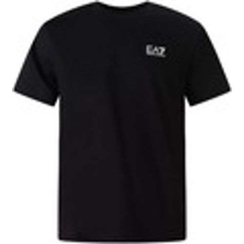 T-shirt T-shirt nera con mini logo per uomo - Emporio Armani EA7 - Modalova