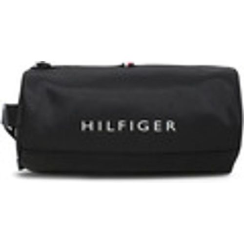 Borsa Shopping Pochette nera con logo per uomo - Tommy Hilfiger - Modalova