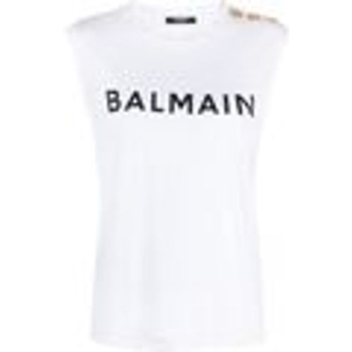 T-shirt Canotta Stampa - Balmain Paris - Modalova