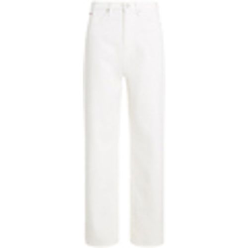 Pantaloni Jeans relaxed fit dritti a vita alta bianchi - Tommy Hilfiger - Modalova