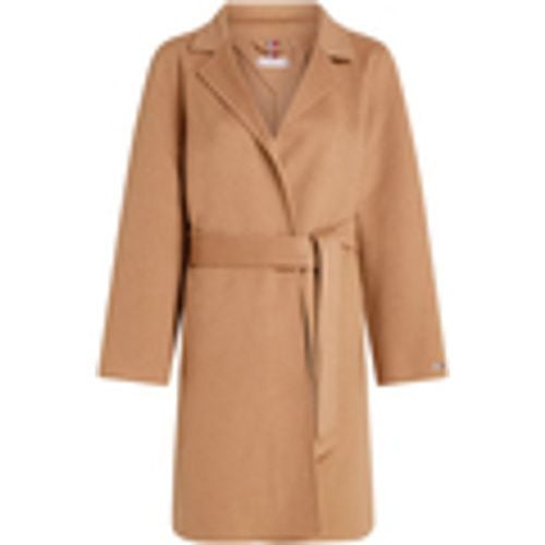 Mantella Cappotto double face con cintura e logo - Tommy Hilfiger - Modalova