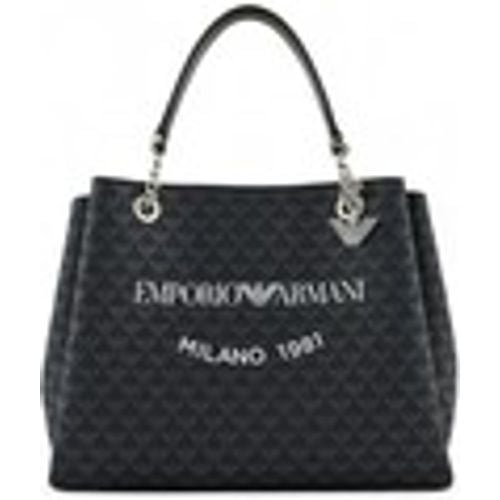 Borsa Borsa a mano con logo monogramma all over e charm - Emporio Armani - Modalova