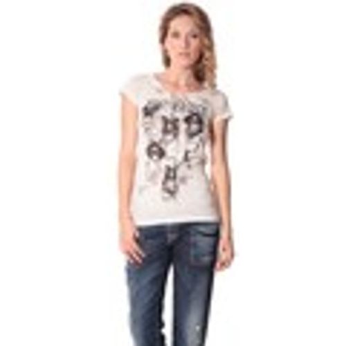 T-shirt Rich Royal Tee shirt Visages Ecru13q465 - Rich & Royal - Modalova