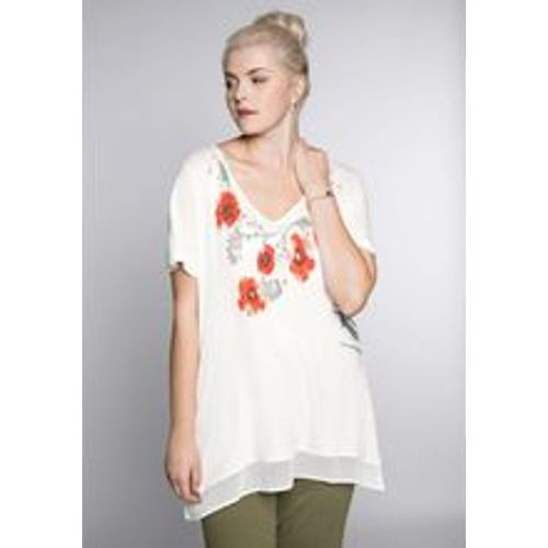 Große Größen: Shirt mit Blumendruck, offwhite bedruckt, Gr.52/54 - sheego by Joe Browns - Modalova