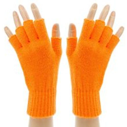 Strick-Handschuhe, neonorange - buttinette - Modalova
