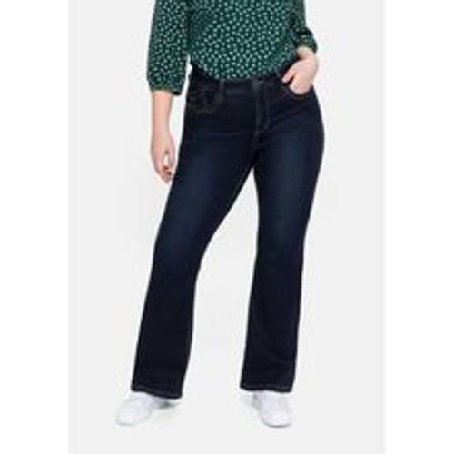 Große Größen: Bootcut Jeans mit REPREVE® Polyesterfasern, blue black Denim, Gr.44 - sheego - Modalova