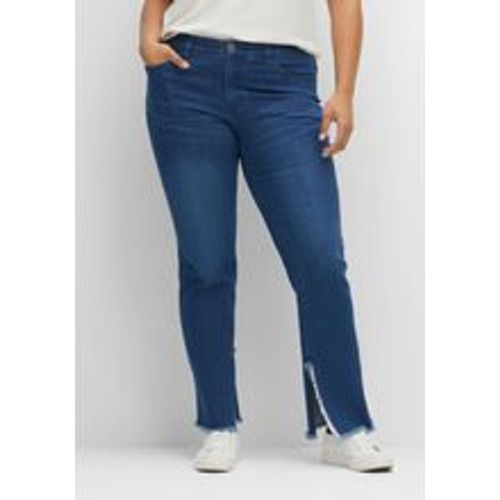 Große Größen: Gerade Jeans mit geschlitztem Innensaum, blue Denim, Gr.52 - sheego - Modalova