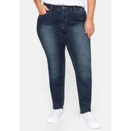 Große Größen: Skinny Power-Stretch-Jeans in 5-Pocket-Form, dark blue Denim, Gr.21 - sheego - Modalova