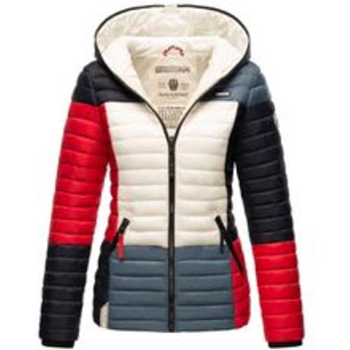 Damen Stylische Steppjacke Colorblocking Übergangsjacke mit Kapuze Multikulti - Navahoo - Modalova